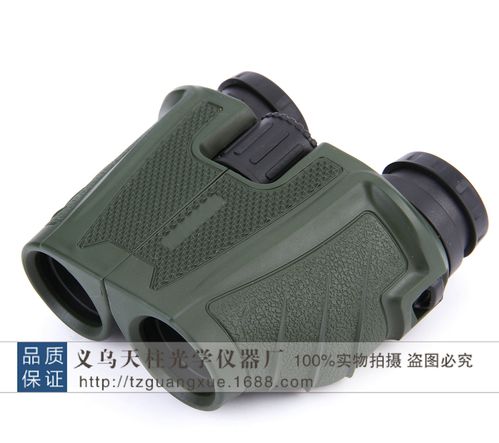 工厂定做 代发新款博观10x25军绿便携双筒望远镜 微光夜视非红外